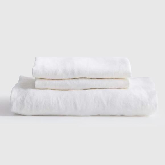 Quince Other - Quince European Linen Fitted Sheet Set Cal King- White NWT